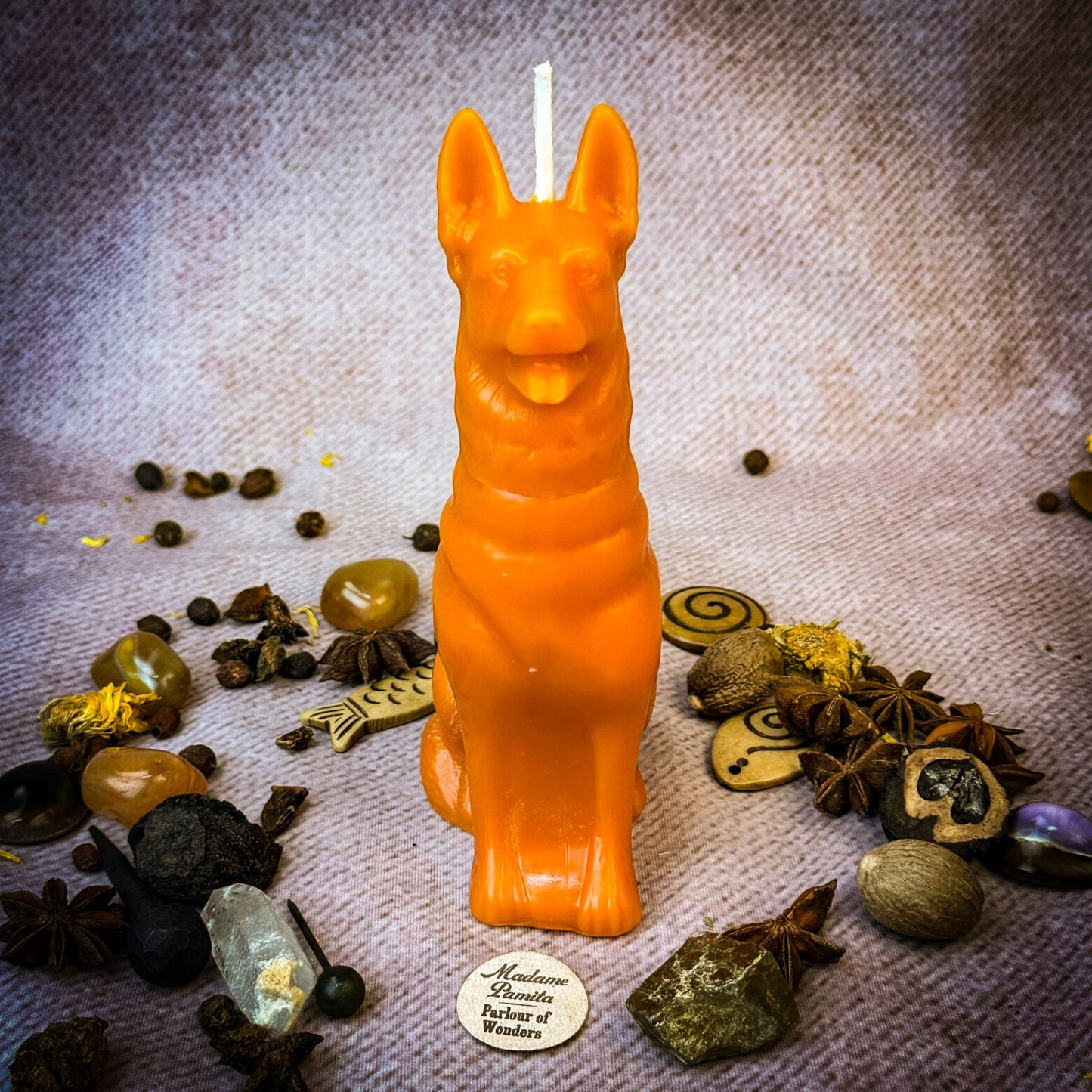 Beeswax Faithful Dog Spell Candle - Northern Magick Supplies