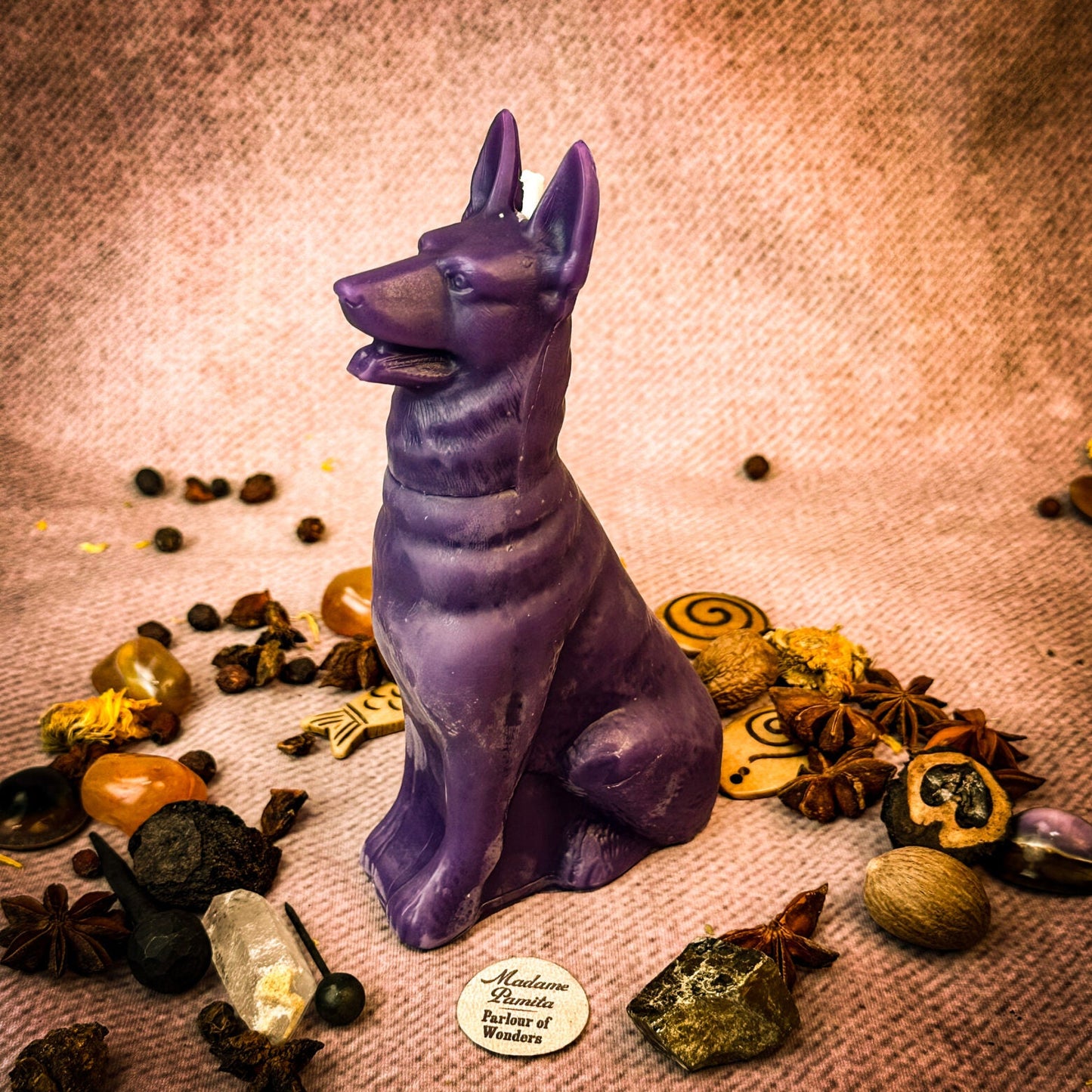 Beeswax Faithful Dog Spell Candle - Northern Magick Supplies