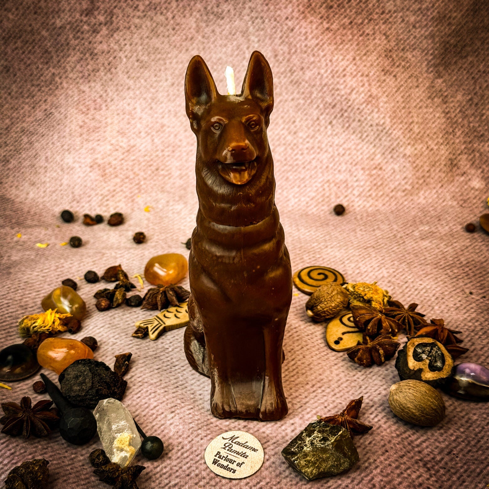 Beeswax Faithful Dog Spell Candle - Northern Magick Supplies