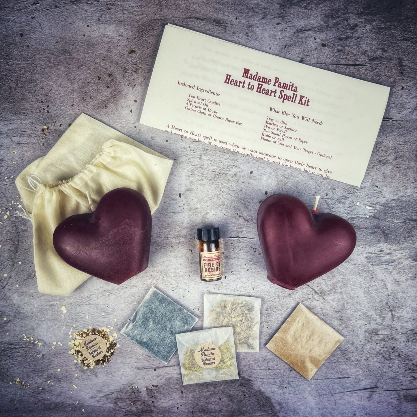 Heart to Heart Candle Spell Kit - Northern Magick Supplies