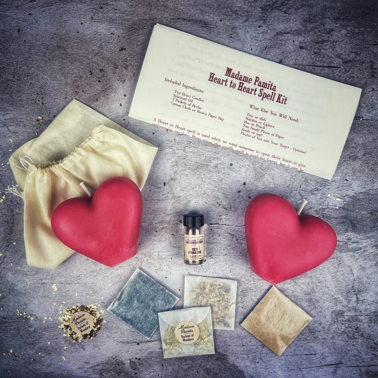 Heart to Heart Candle Spell Kit - Northern Magick Supplies