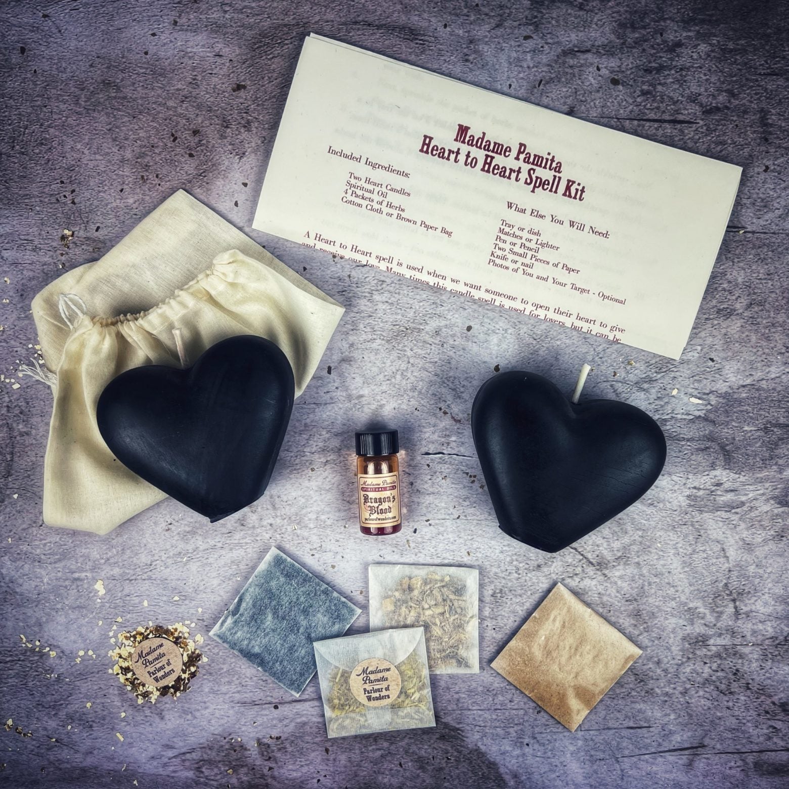 Heart to Heart Candle Spell Kit - Northern Magick Supplies