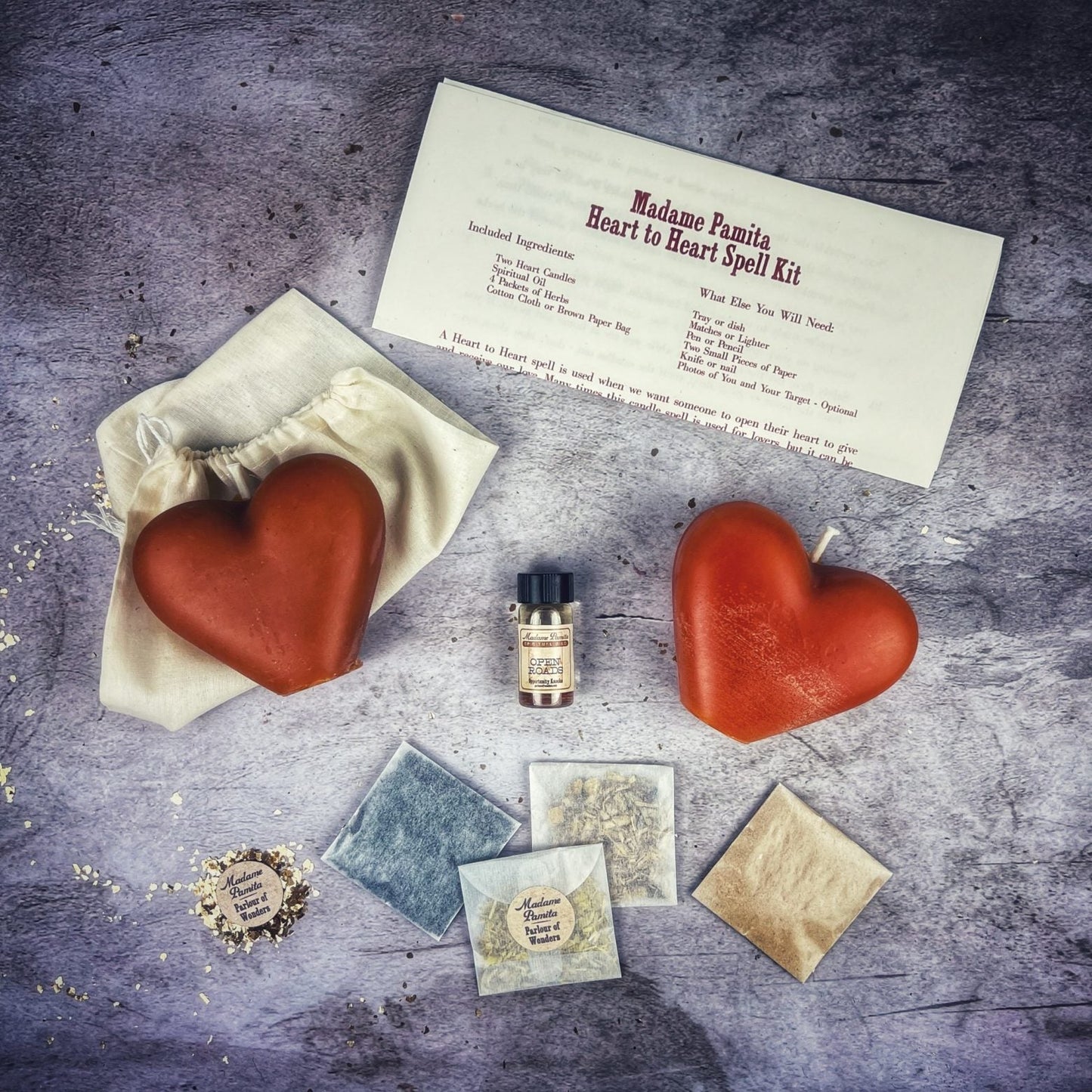 Heart to Heart Candle Spell Kit - Northern Magick Supplies