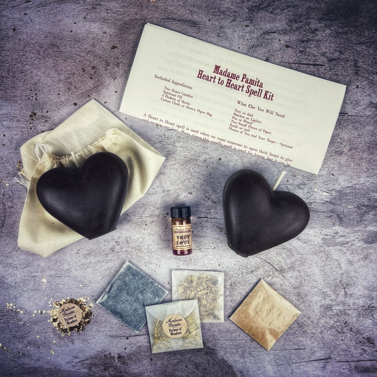 Heart to Heart Candle Spell Kit - Northern Magick Supplies