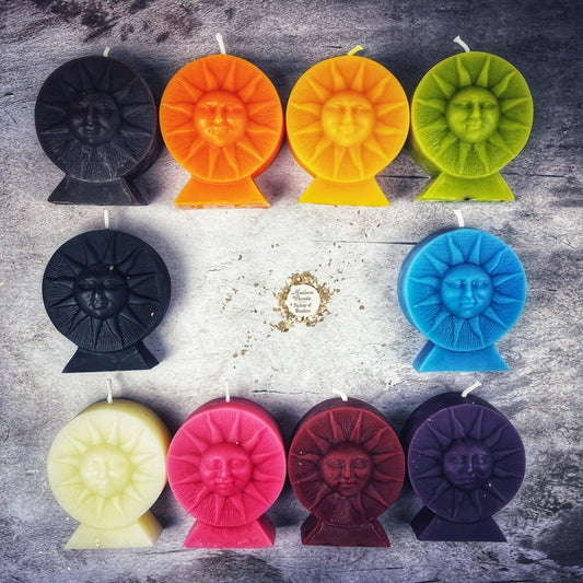 Beeswax Shining Sun Spell Candle - Northern Magick Supplies
