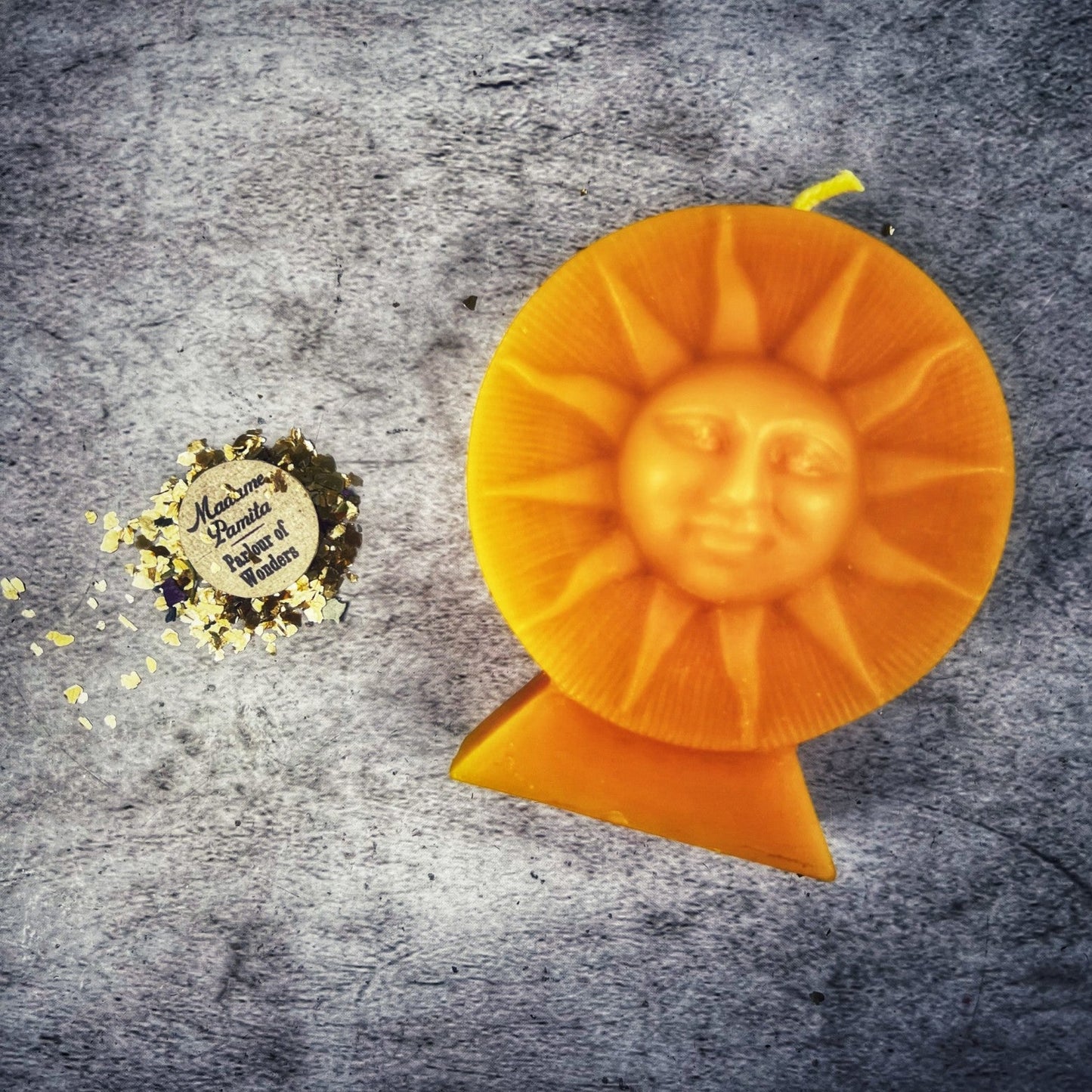 Beeswax Shining Sun Spell Candle - Northern Magick Supplies