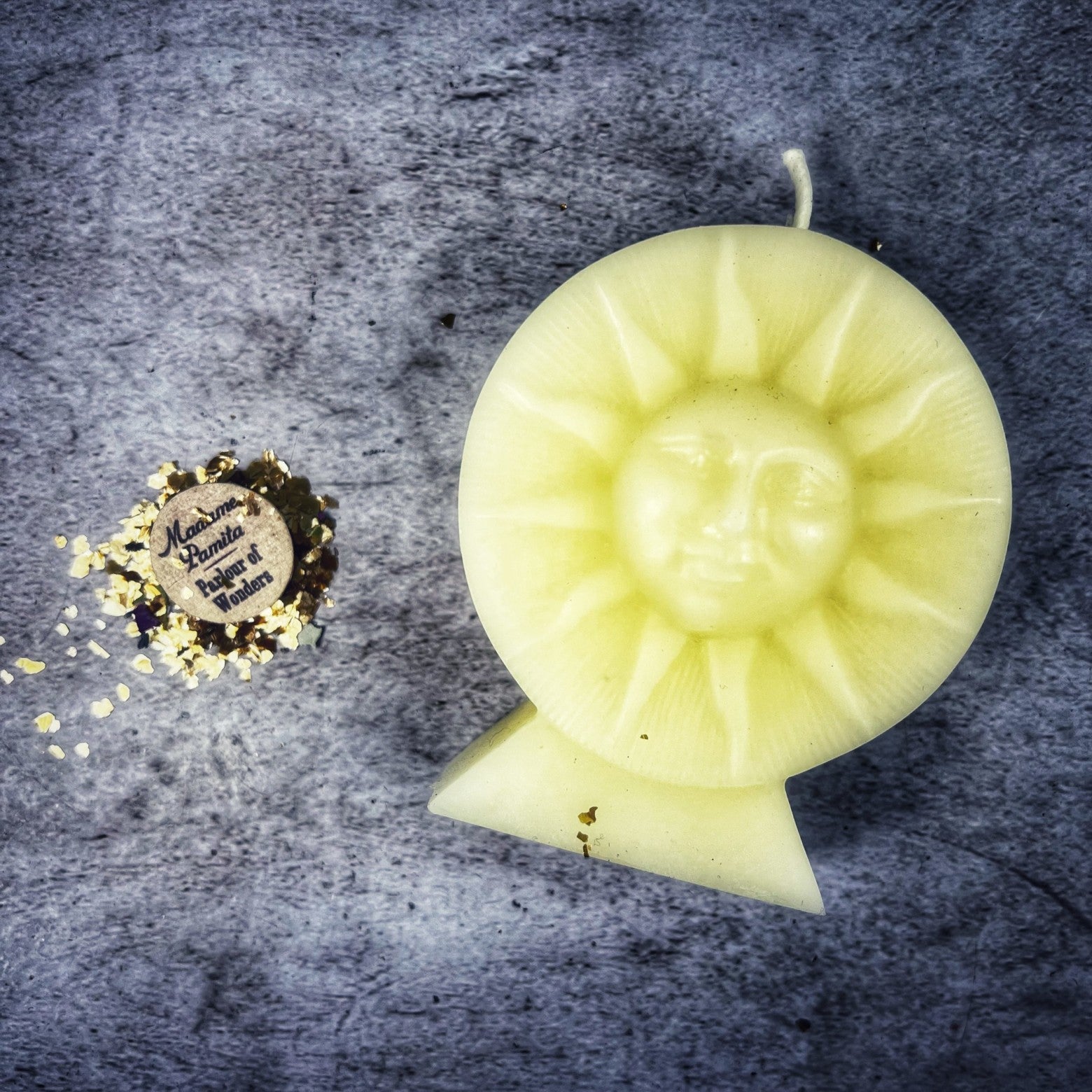 Beeswax Shining Sun Spell Candle - Northern Magick Supplies