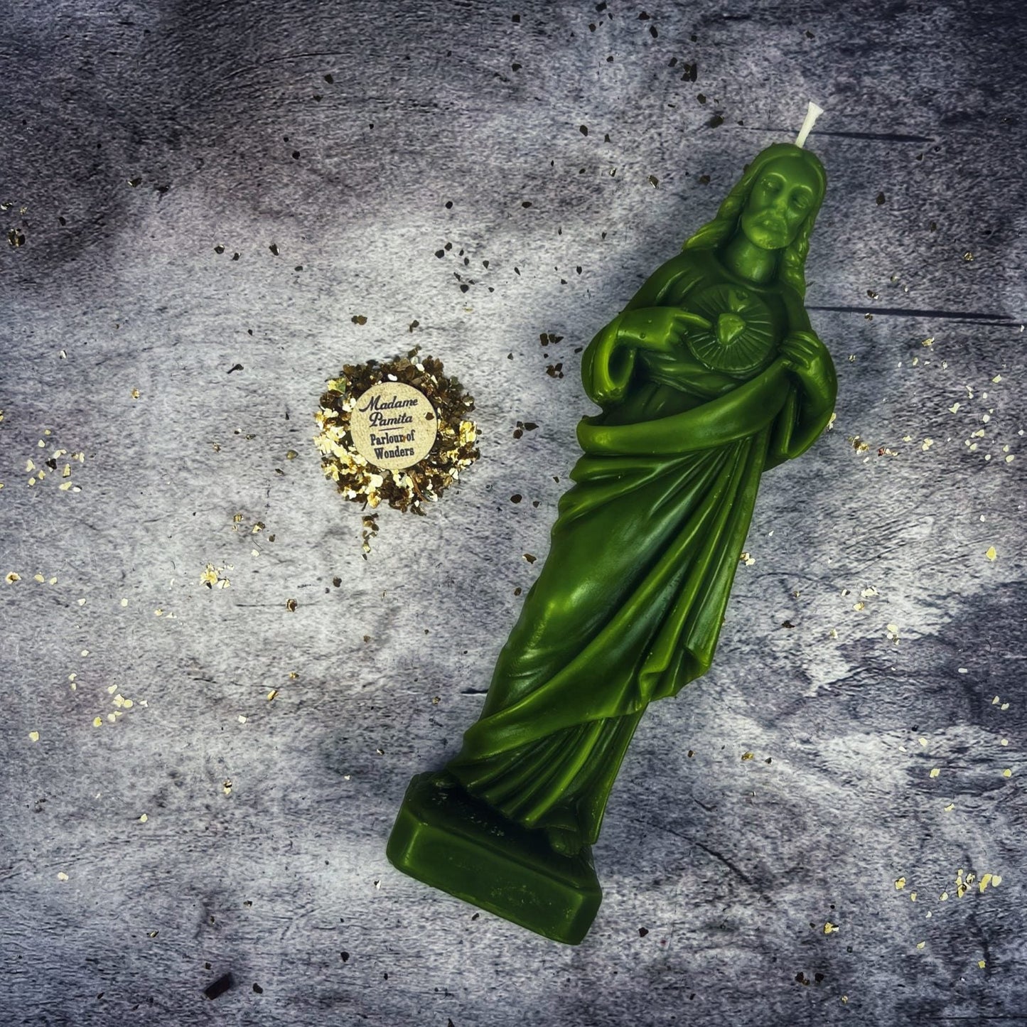 Beeswax Sacred Heart of Jesus Spell Candle - Divine Love & Miracles - Northern Magick Supplies