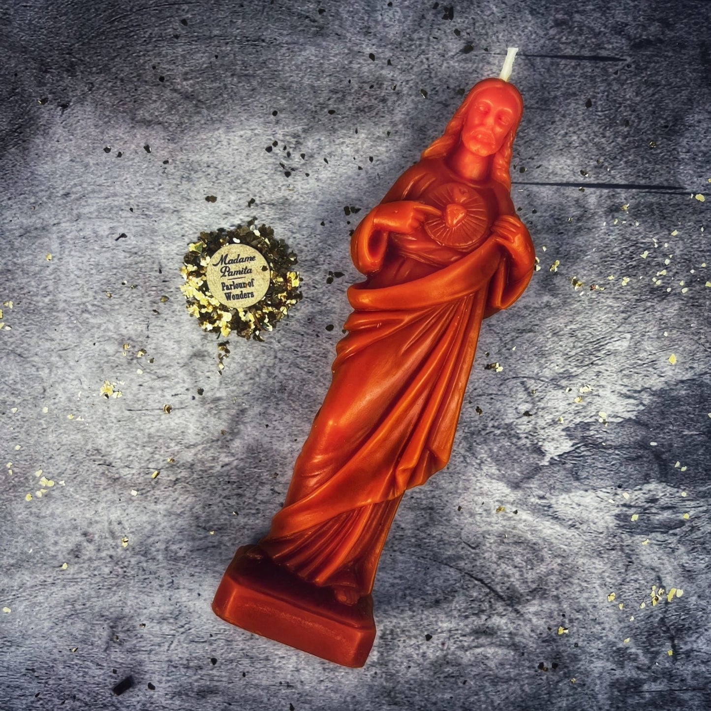 Beeswax Sacred Heart of Jesus Spell Candle - Divine Love & Miracles - Northern Magick Supplies