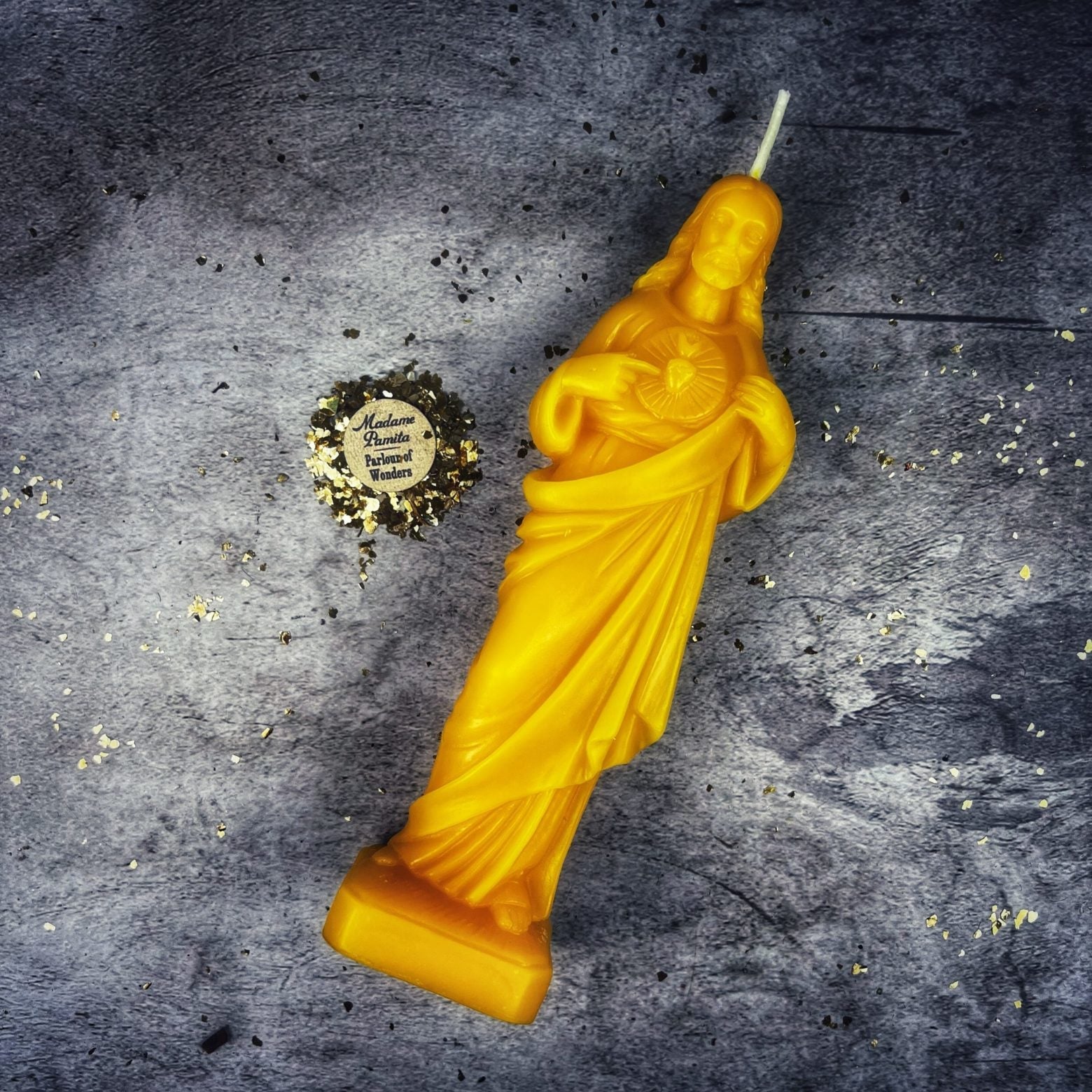 Beeswax Sacred Heart of Jesus Spell Candle - Northern Magick Supplies