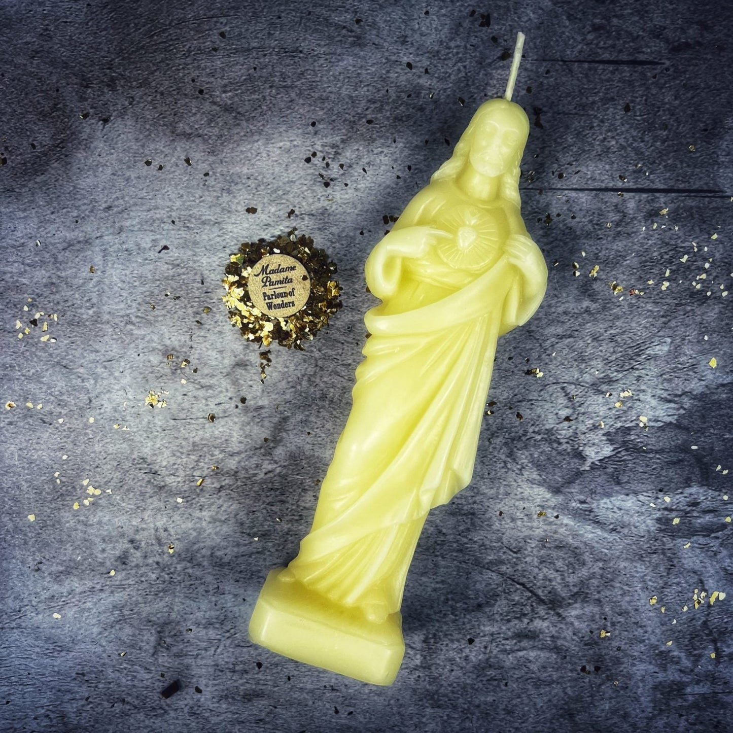 Beeswax Sacred Heart of Jesus Spell Candle - Divine Love & Miracles - Northern Magick Supplies