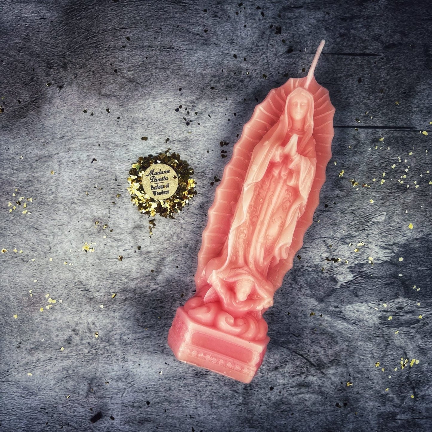 Beeswax Nuestra Señora de Guadalupe Spell Candle - Divine Mother & Miracles - Northern Magick Supplies