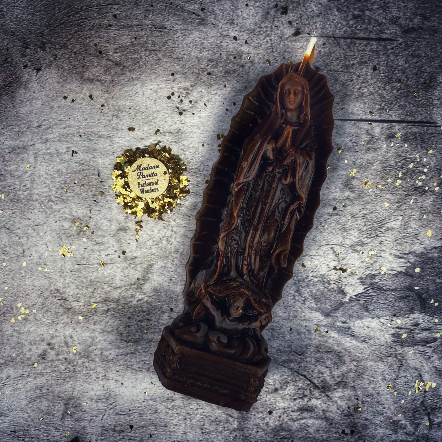 Beeswax Nuestra Señora de Guadalupe Spell Candle - Divine Mother & Miracles - Northern Magick Supplies