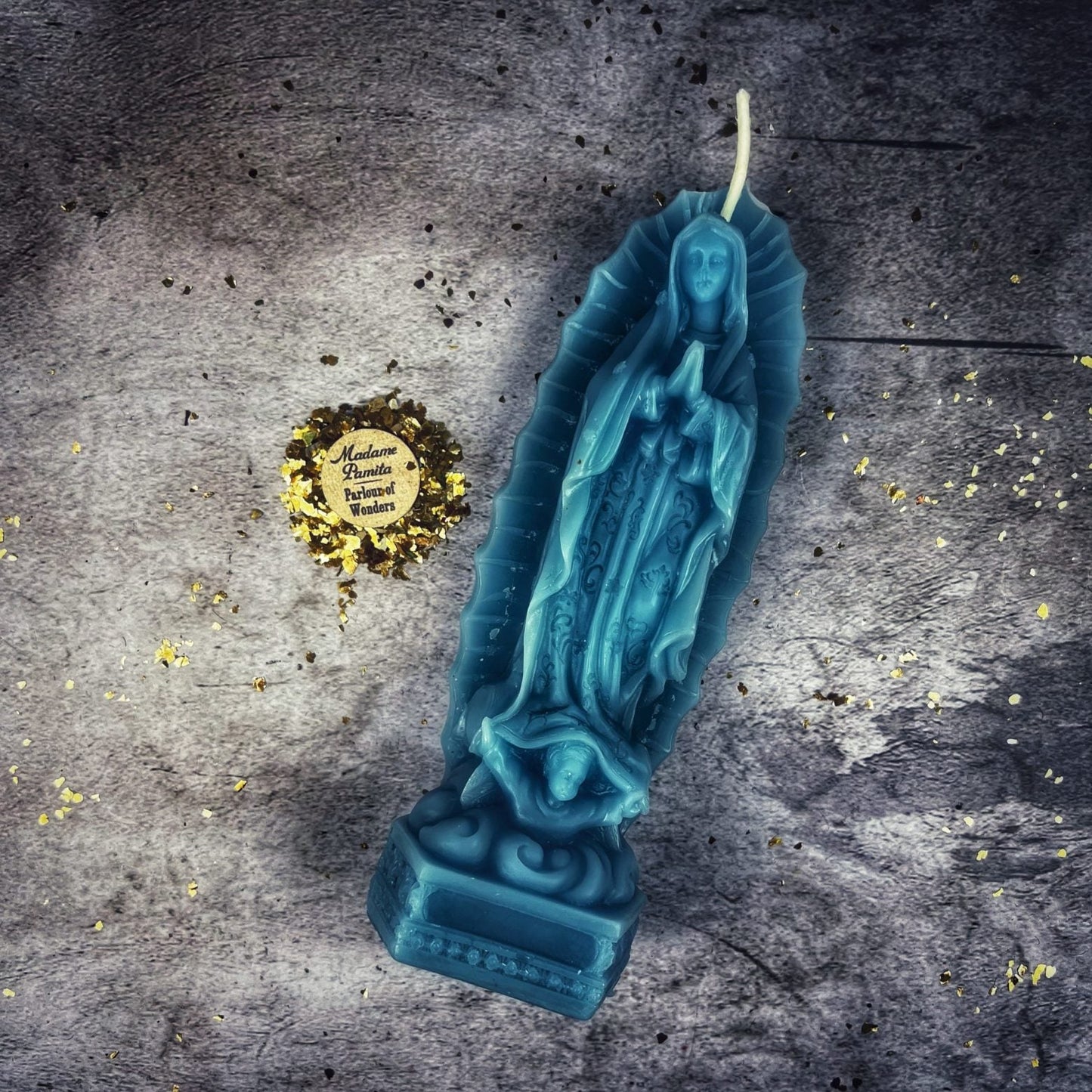 Beeswax Nuestra Señora de Guadalupe Spell Candle - Divine Mother & Miracles - Northern Magick Supplies