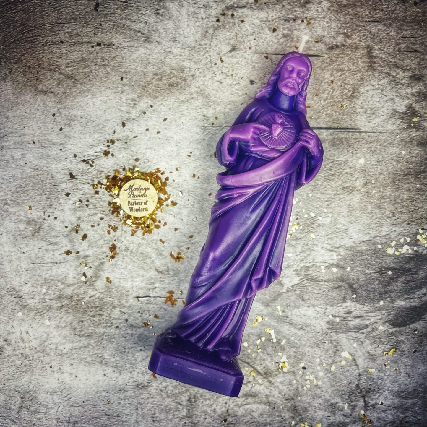 Beeswax Sacred Heart of Jesus Spell Candle - Divine Love & Miracles - Northern Magick Supplies