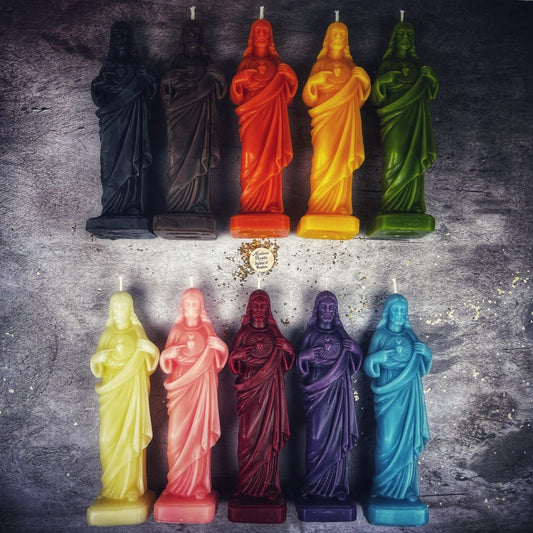 Beeswax Sacred Heart of Jesus Spell Candle - Northern Magick Supplies