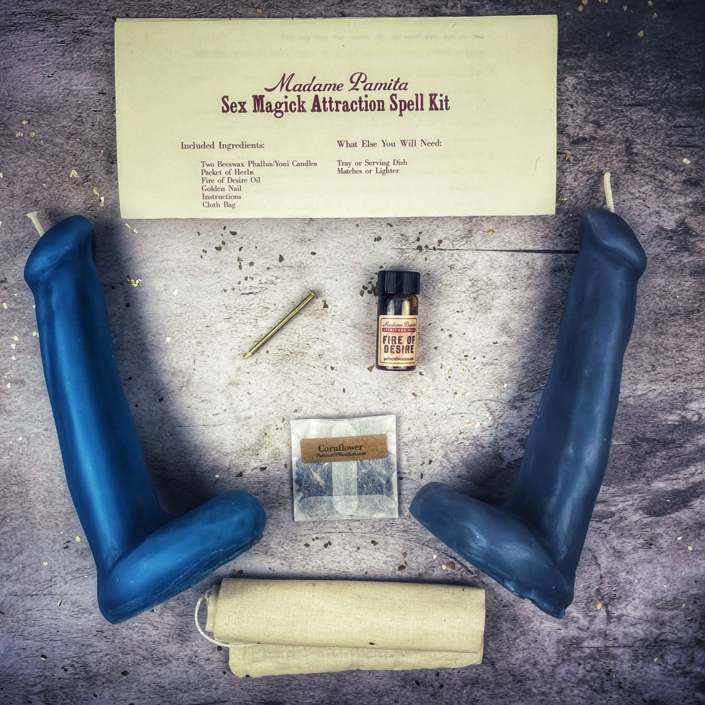 Sex Magick Candle Spell Kit - Phallus/Phallus - Northern Magick Supplies