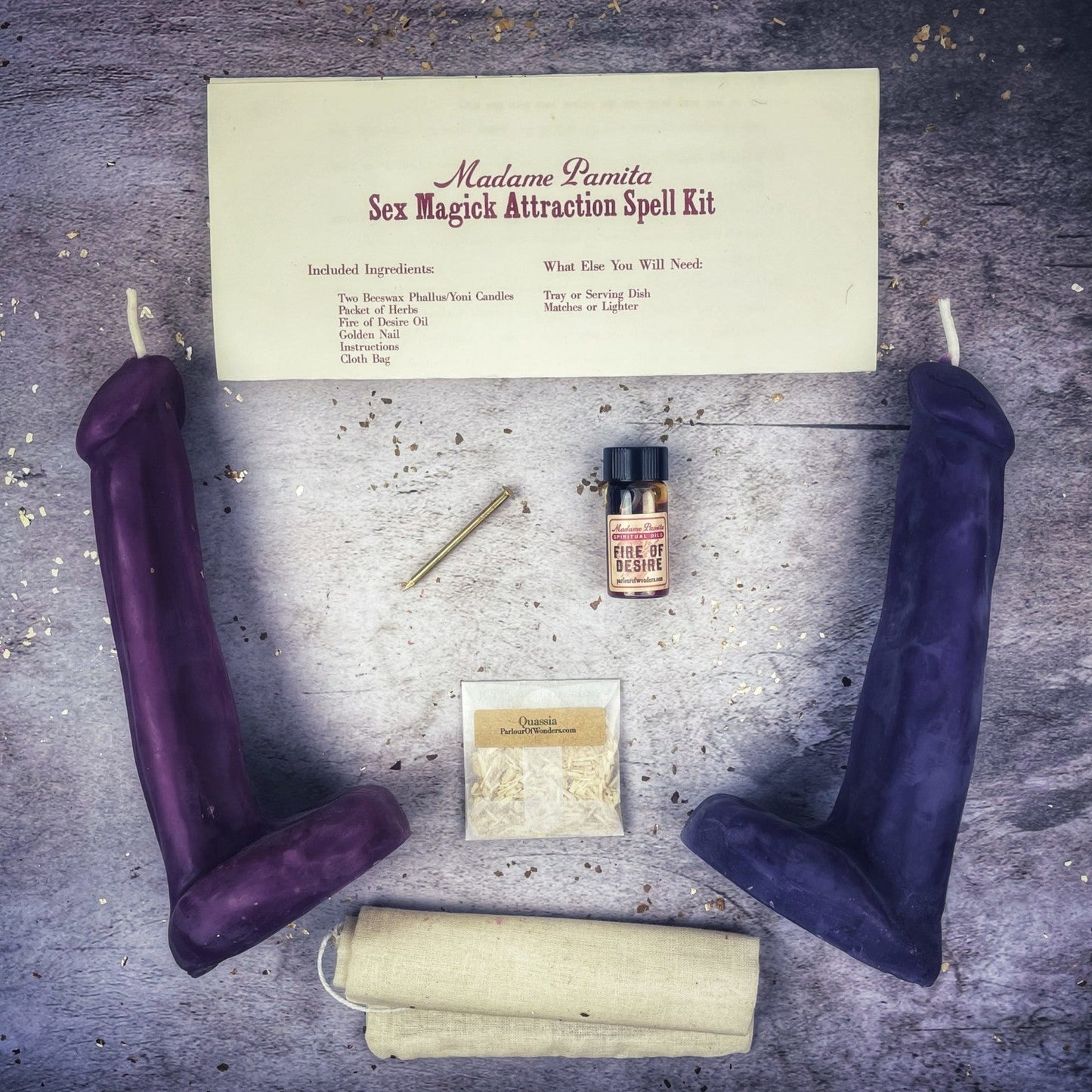 Sex Magick Candle Spell Kit - Phallus/Phallus - Northern Magick Supplies