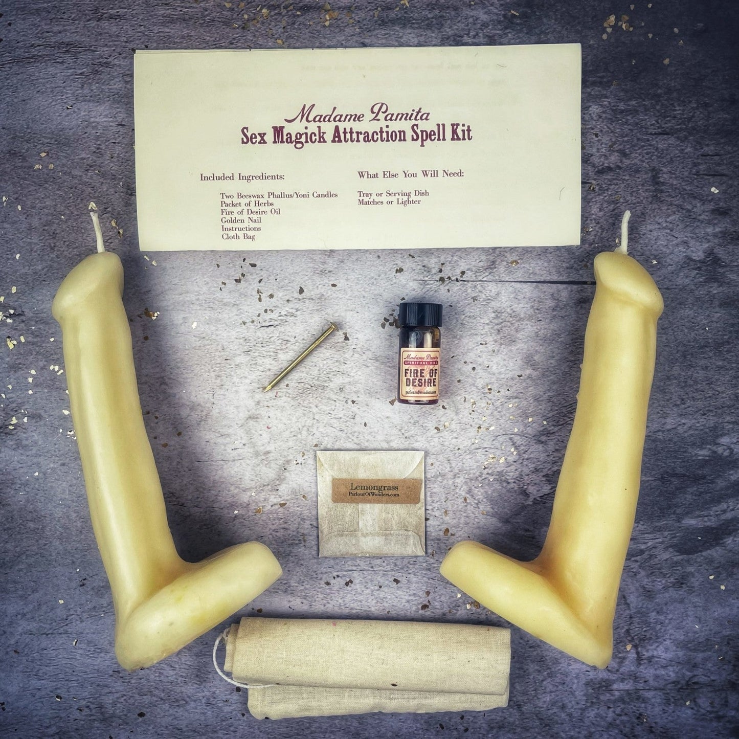 Sex Magick Candle Spell Kit - Phallus/Phallus - Northern Magick Supplies