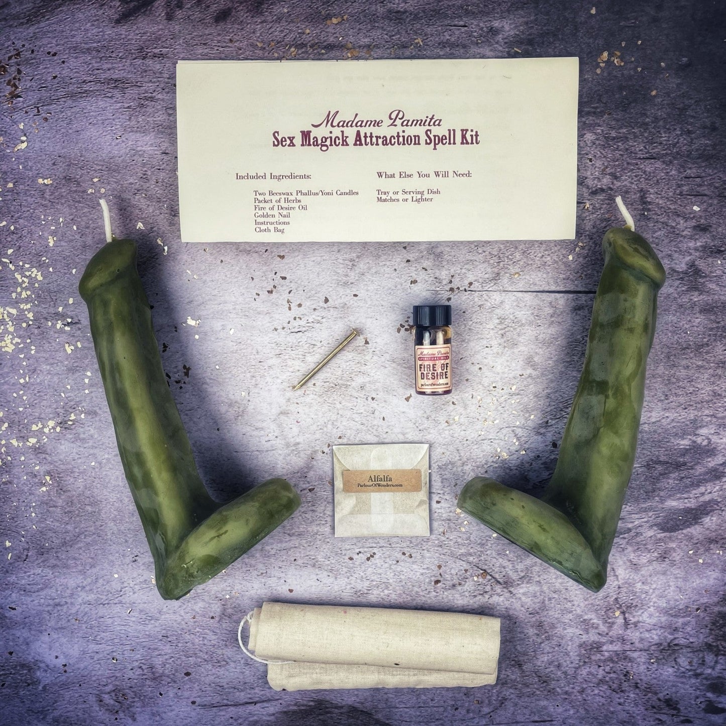 Sex Magick Candle Spell Kit - Phallus/Phallus - Northern Magick Supplies