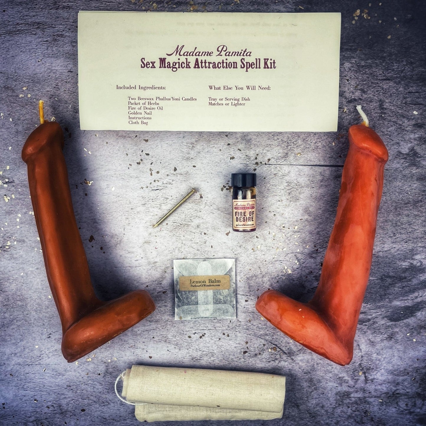 Sex Magick Candle Spell Kit - Phallus/Phallus - Northern Magick Supplies