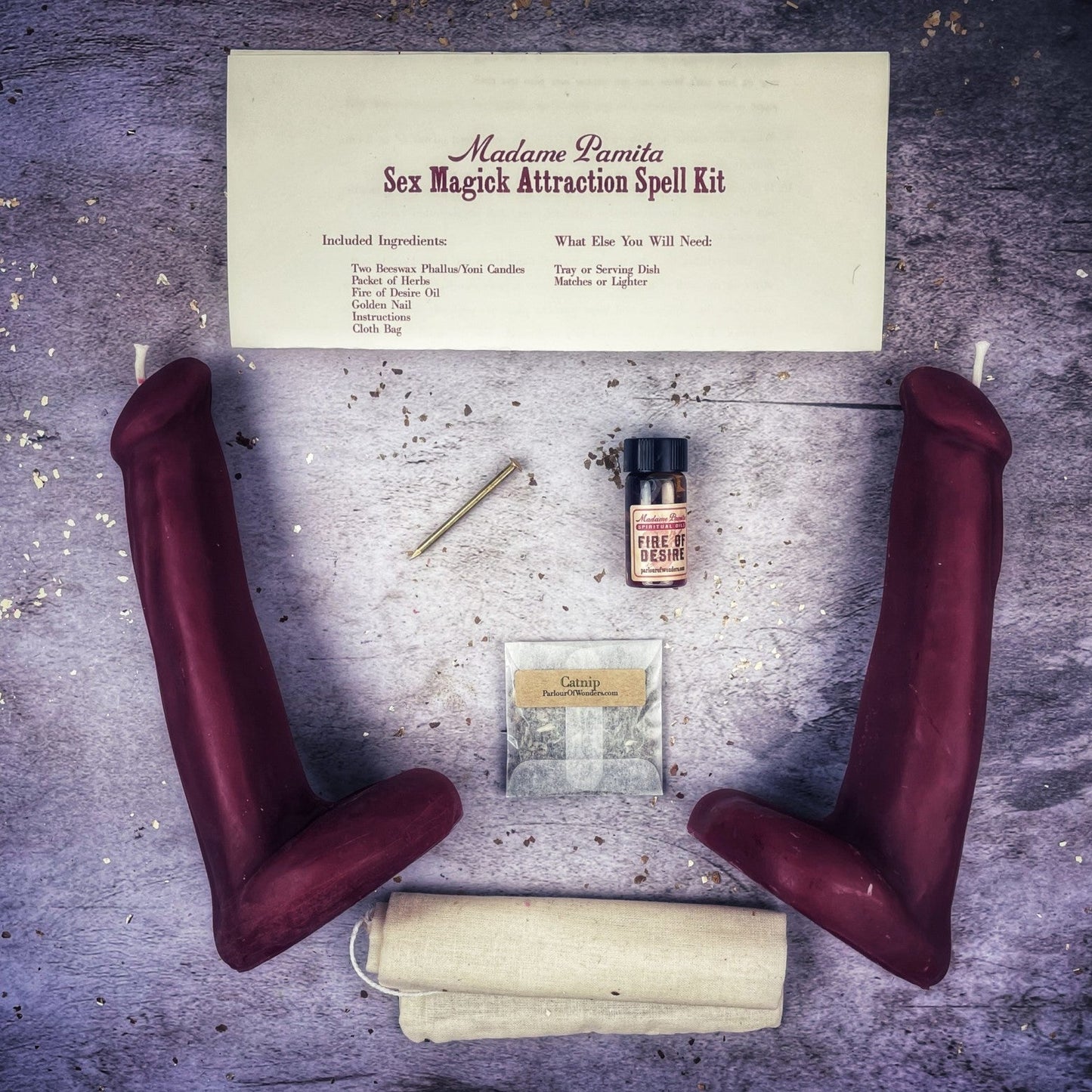 Sex Magick Candle Spell Kit - Phallus/Phallus - Northern Magick Supplies