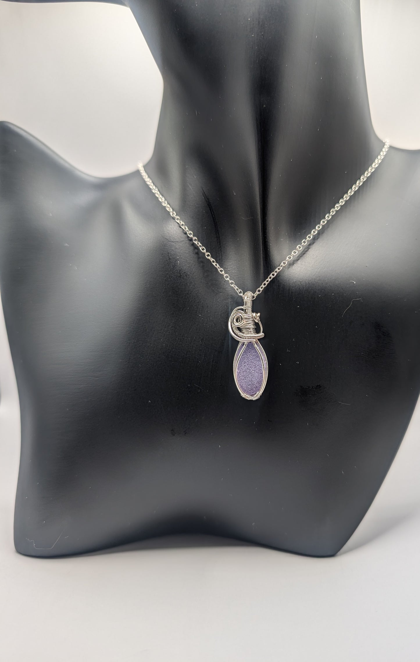 Elevate Your Style with Our One-of-a-Kind Lavender Druzy Agate Pendant!