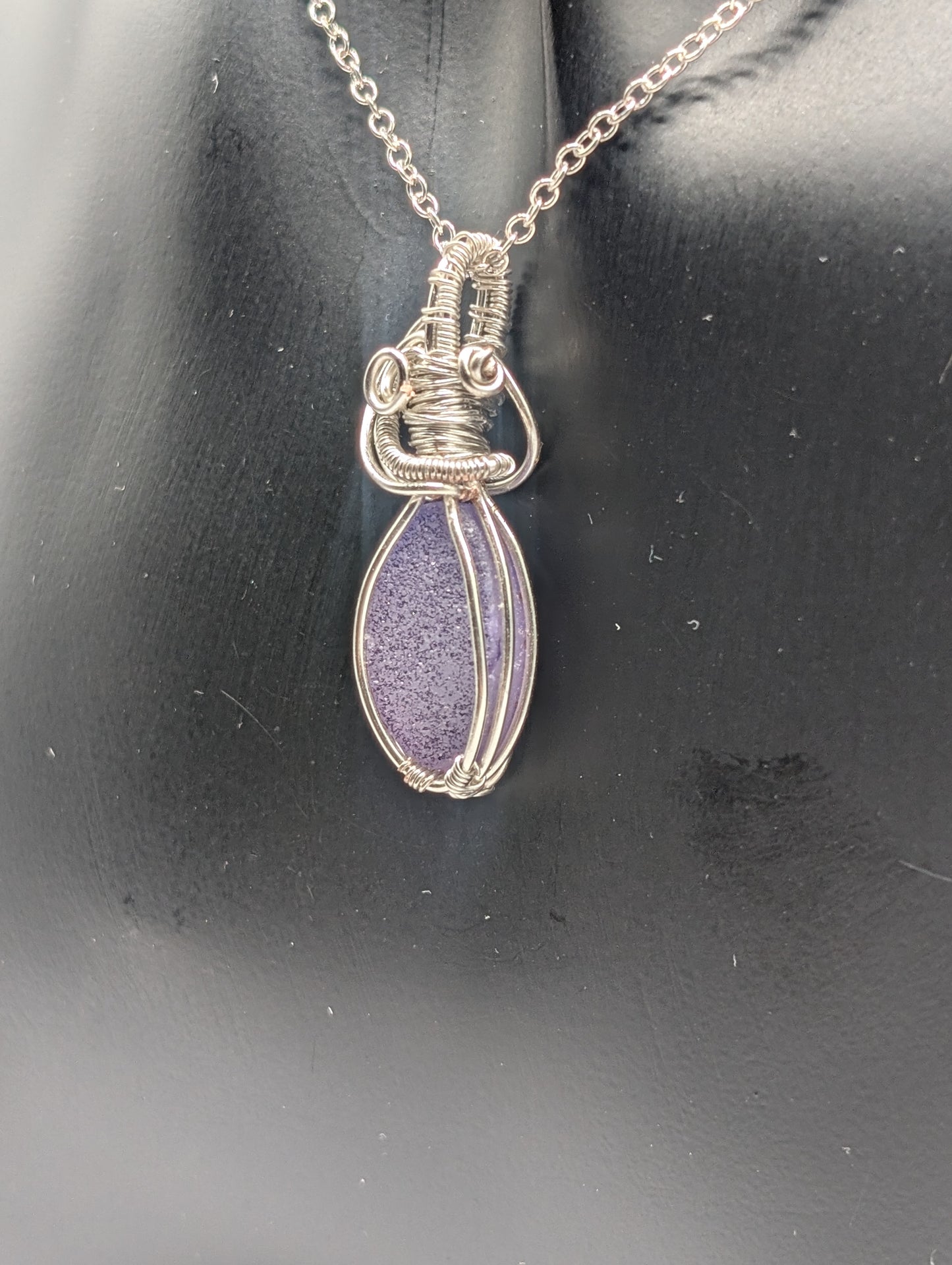 Elevate Your Style with Our One-of-a-Kind Lavender Druzy Agate Pendant!