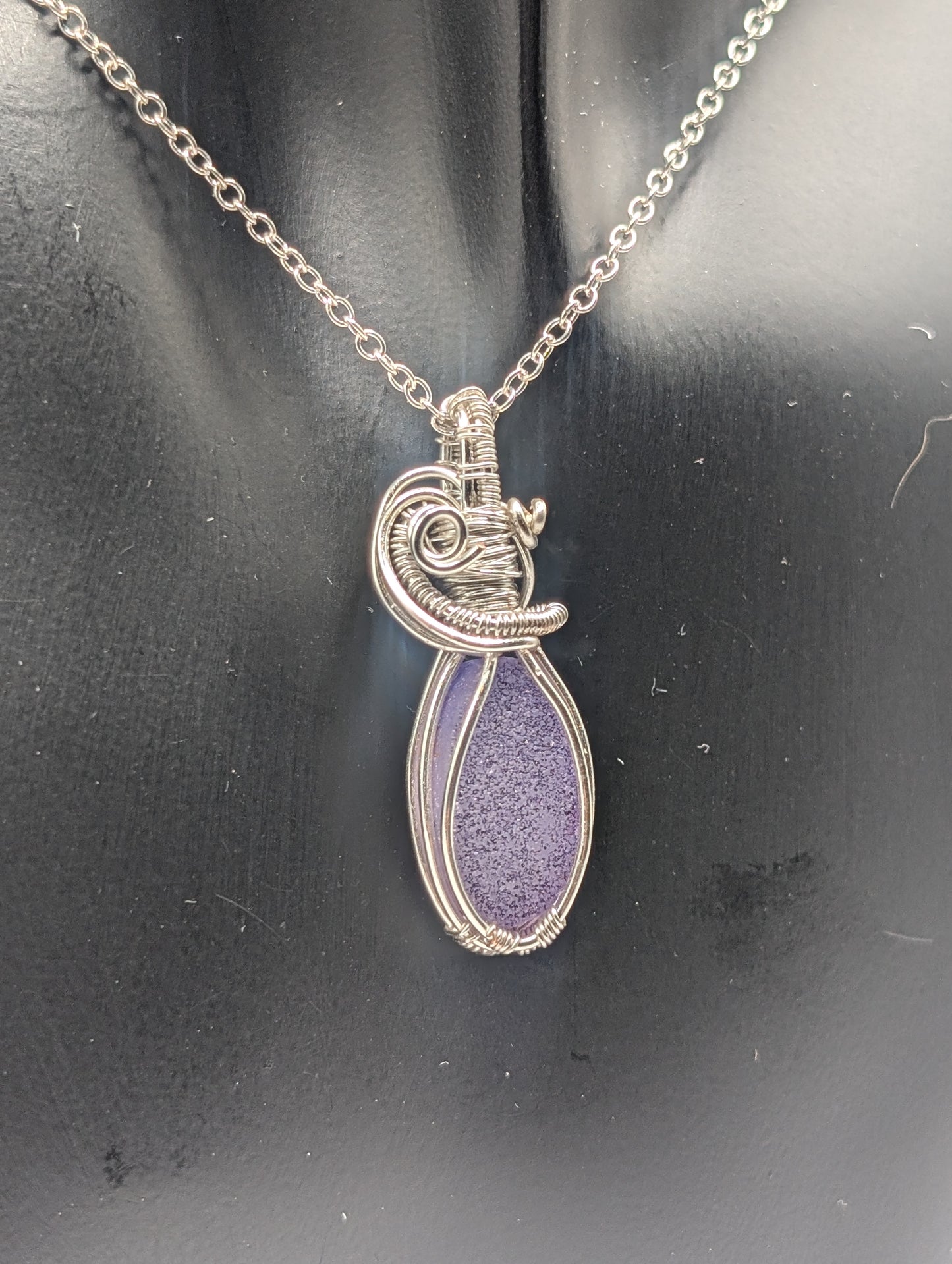 Elevate Your Style with Our One-of-a-Kind Lavender Druzy Agate Pendant!