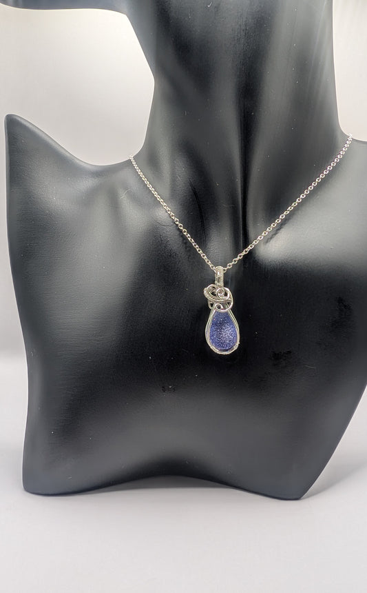 Stunning Deep Purple Druzy Agate Necklace