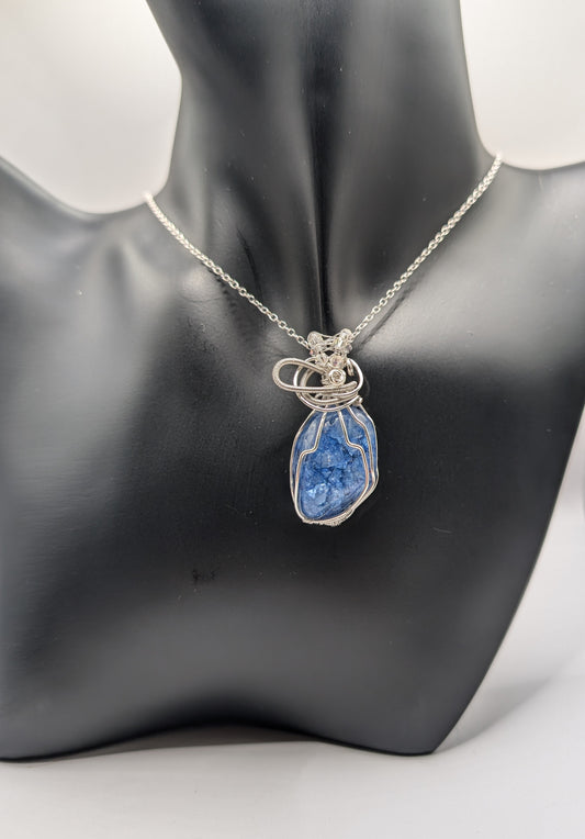 Our Stunning Fusion Blue Agate Pendant ✨🌊