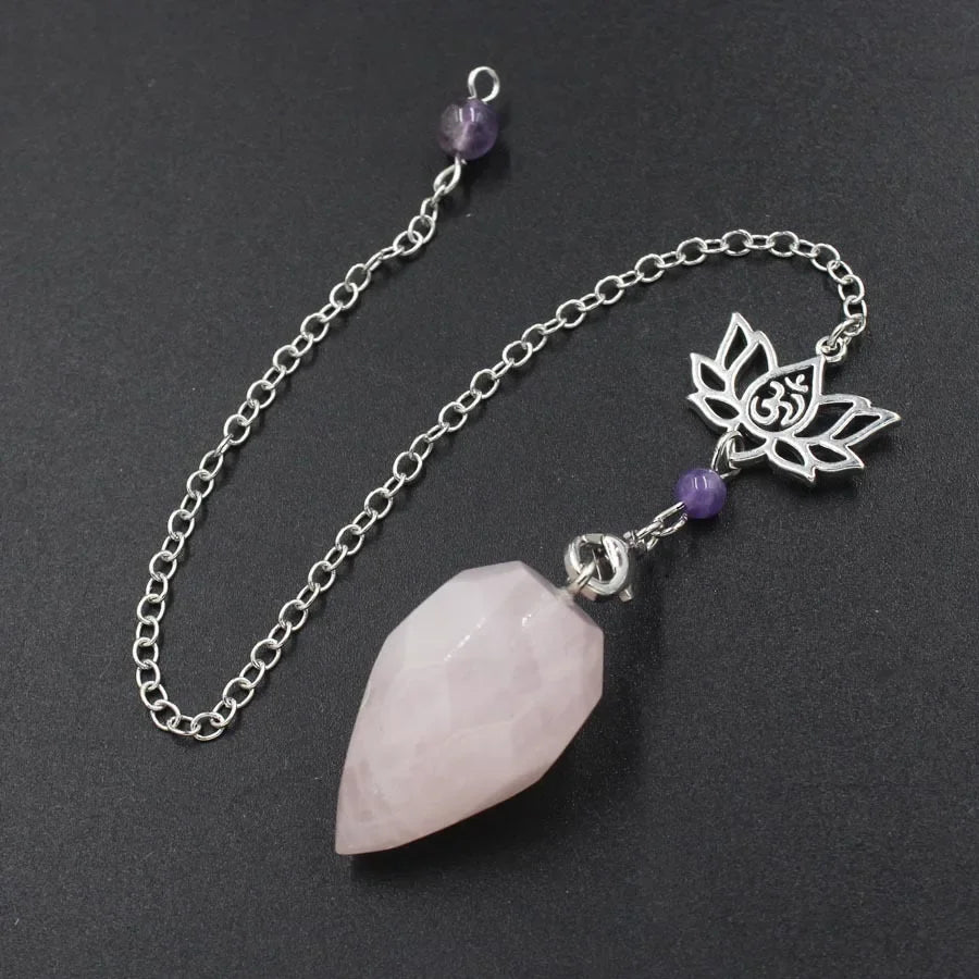 Natural Stone Pendant Crystal Pendulum