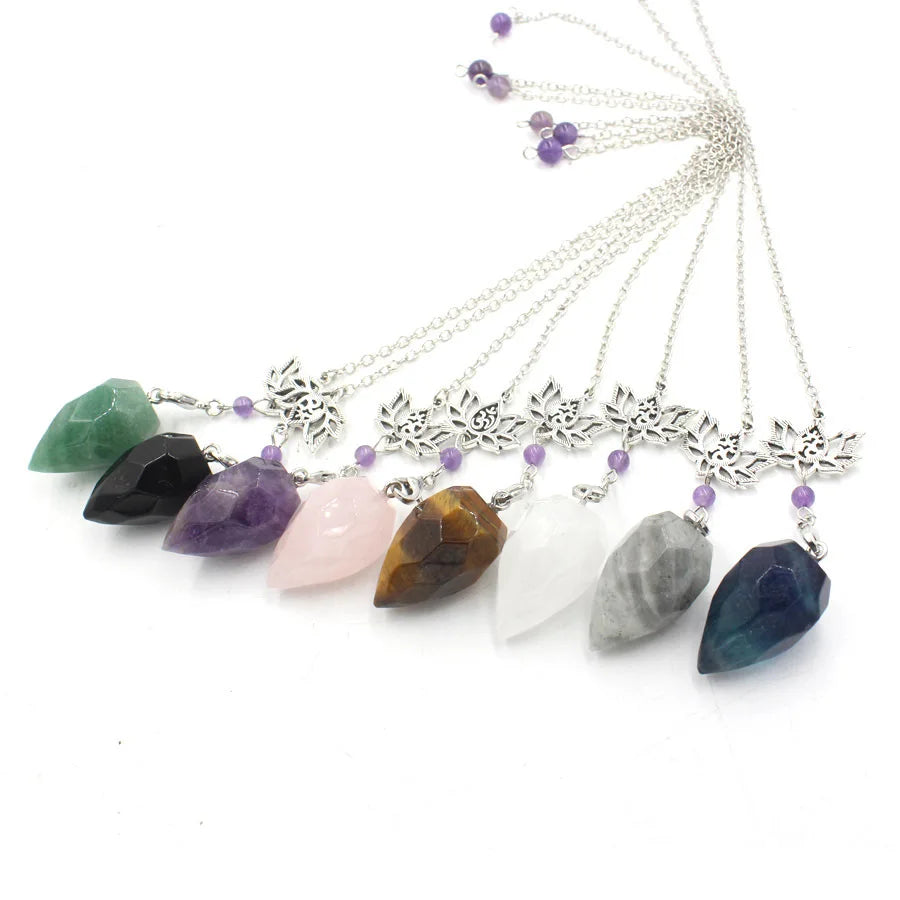 Natural Stone Pendant Crystal Pendulum