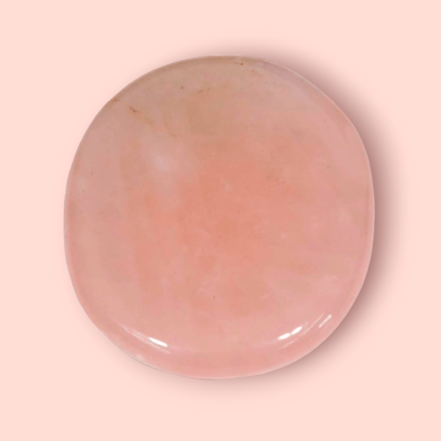 Gemstone cell phone grip holder-Rose Quartz palm stone