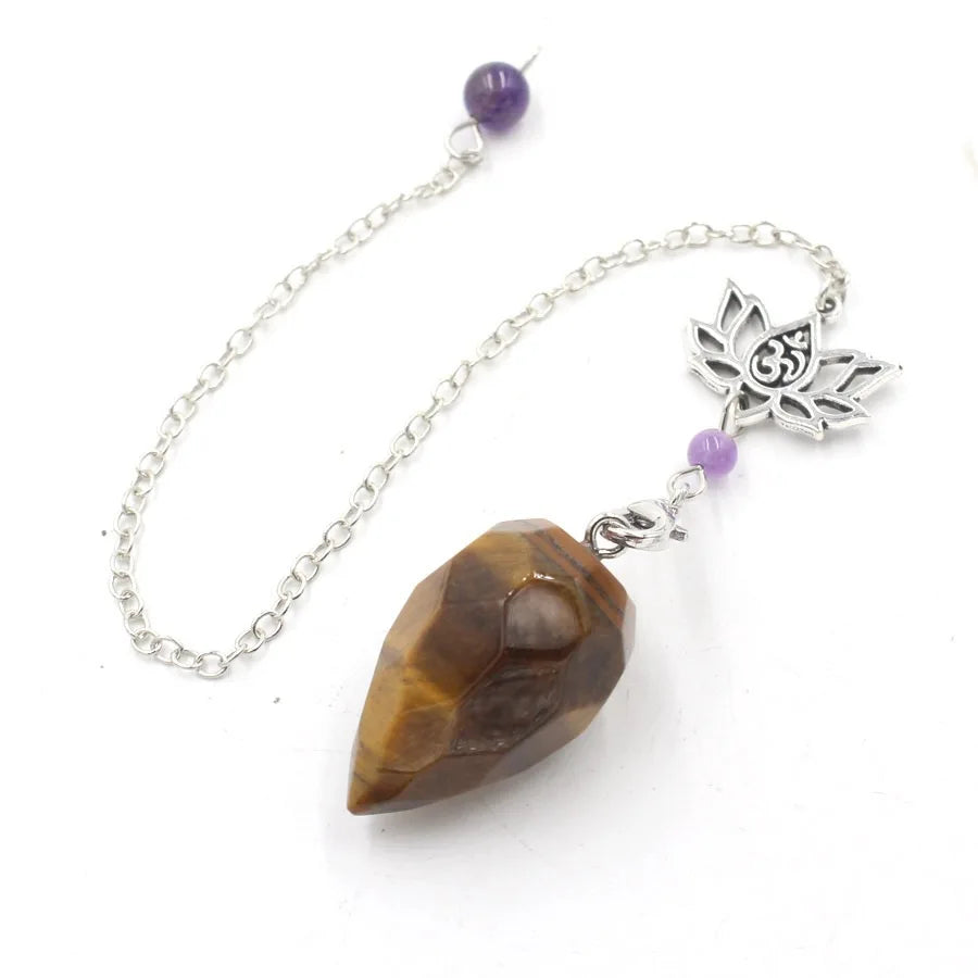 Natural Stone Pendant Crystal Pendulum
