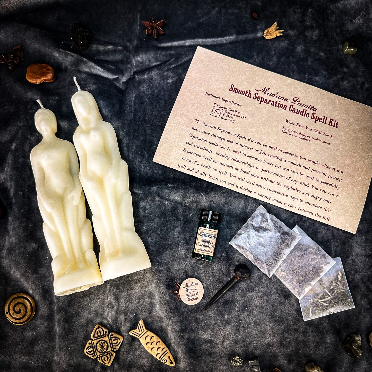 Smooth Separation Candle Spell Kit - Human/Female - Northern Magick Supplies
