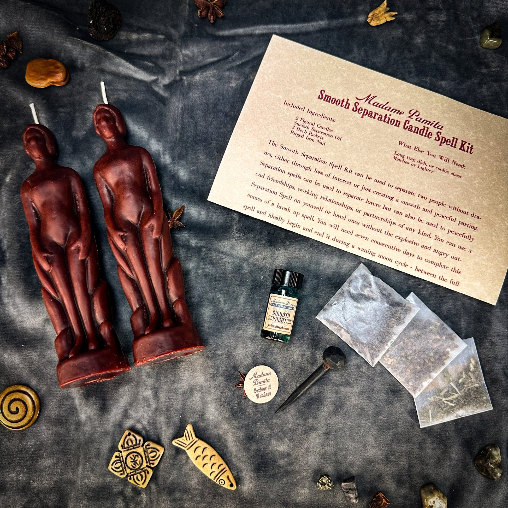 Smooth Separation Candle Spell Kit - Human/Human - Northern Magick Supplies
