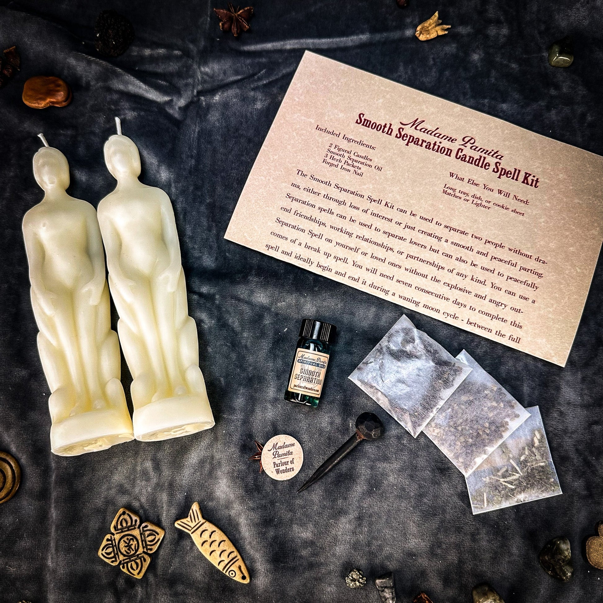 Smooth Separation Candle Spell Kit - Human/Human - Northern Magick Supplies