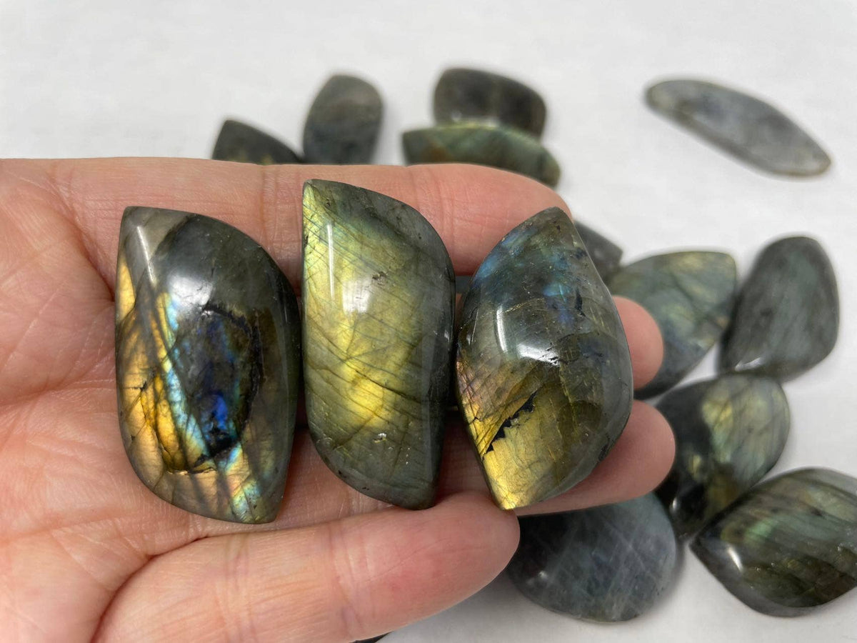 Labradorite Cabochon Blue/Yellow/Green - lot of 10