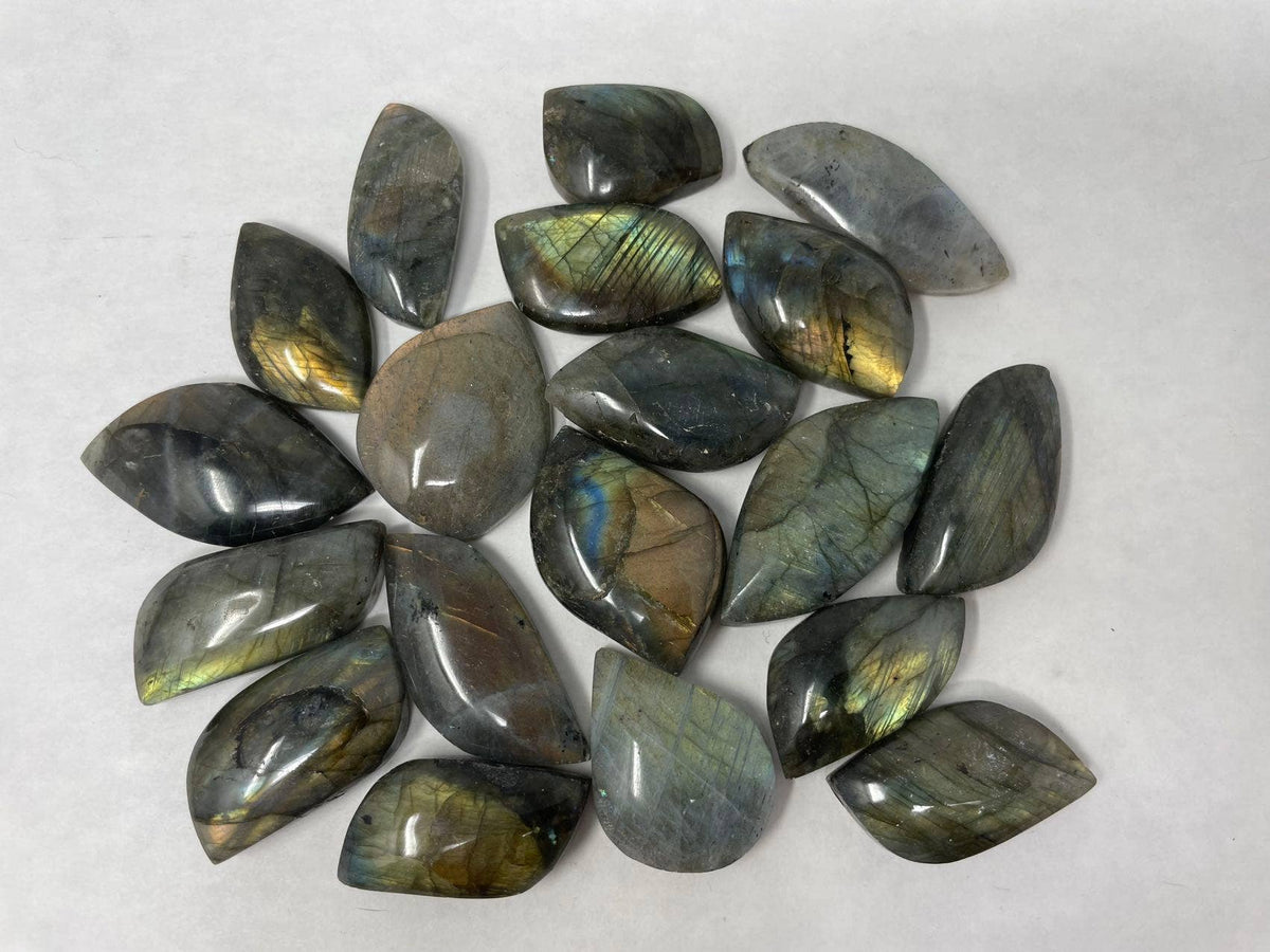 Labradorite Cabochon Blue/Yellow/Green - lot of 10