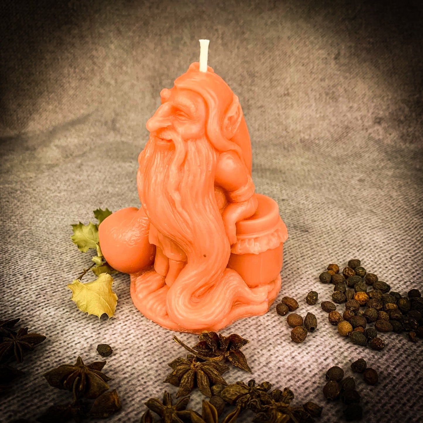 Beeswax Domovyk House Gnome Spell Candle - Home Blessing & Protection - Northern Magick Supplies