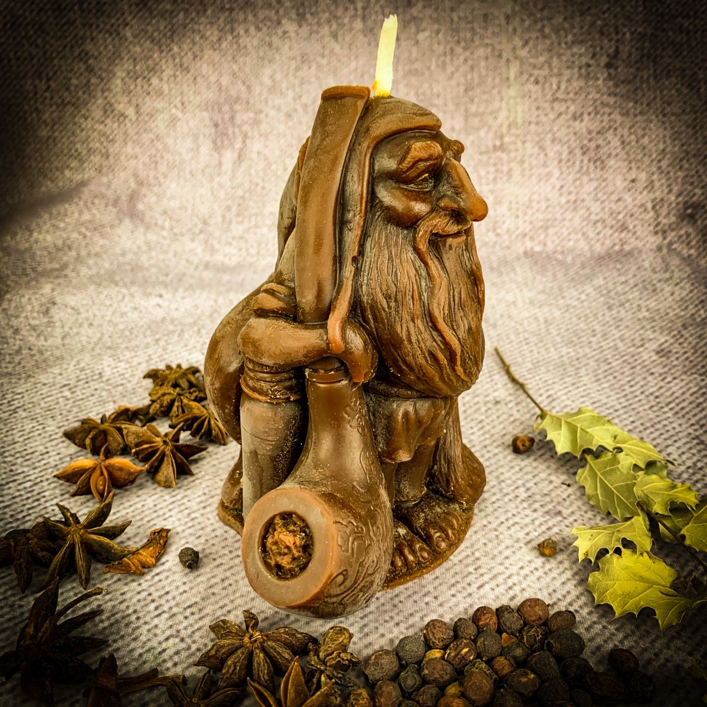 Beeswax Domovyk House Gnome Spell Candle - Home Blessing & Protection - Northern Magick Supplies
