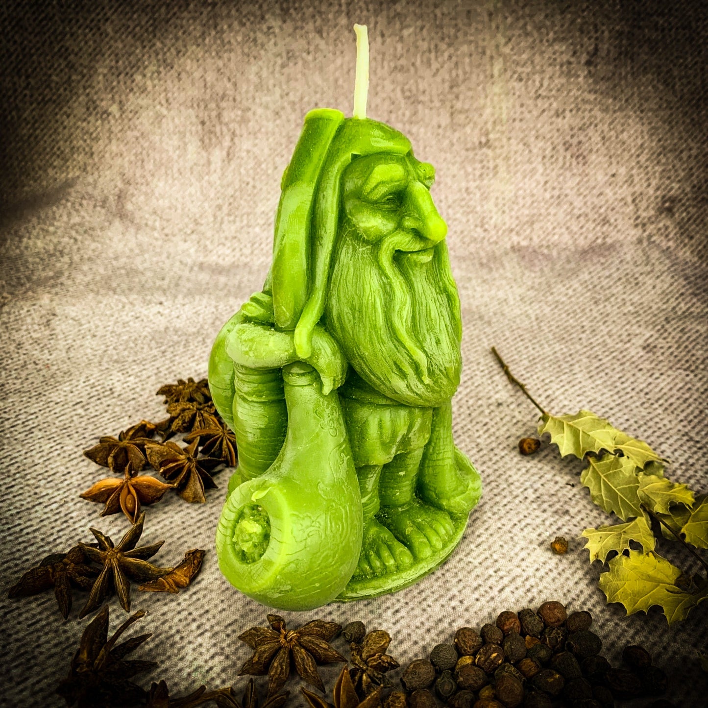 Beeswax Domovyk House Gnome Spell Candle - Home Blessing & Protection - Northern Magick Supplies