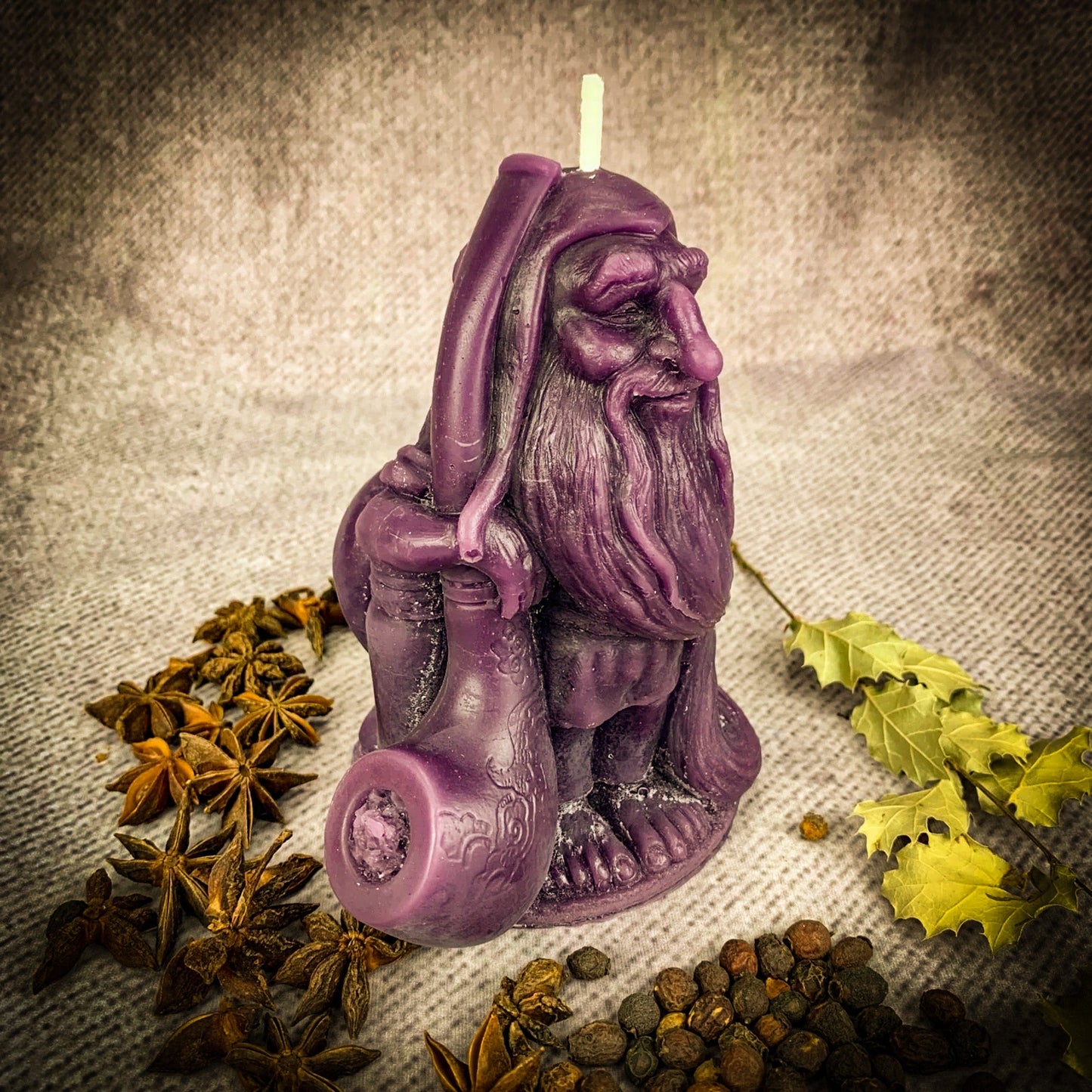 Beeswax Domovyk House Gnome Spell Candle - Home Blessing & Protection - Northern Magick Supplies
