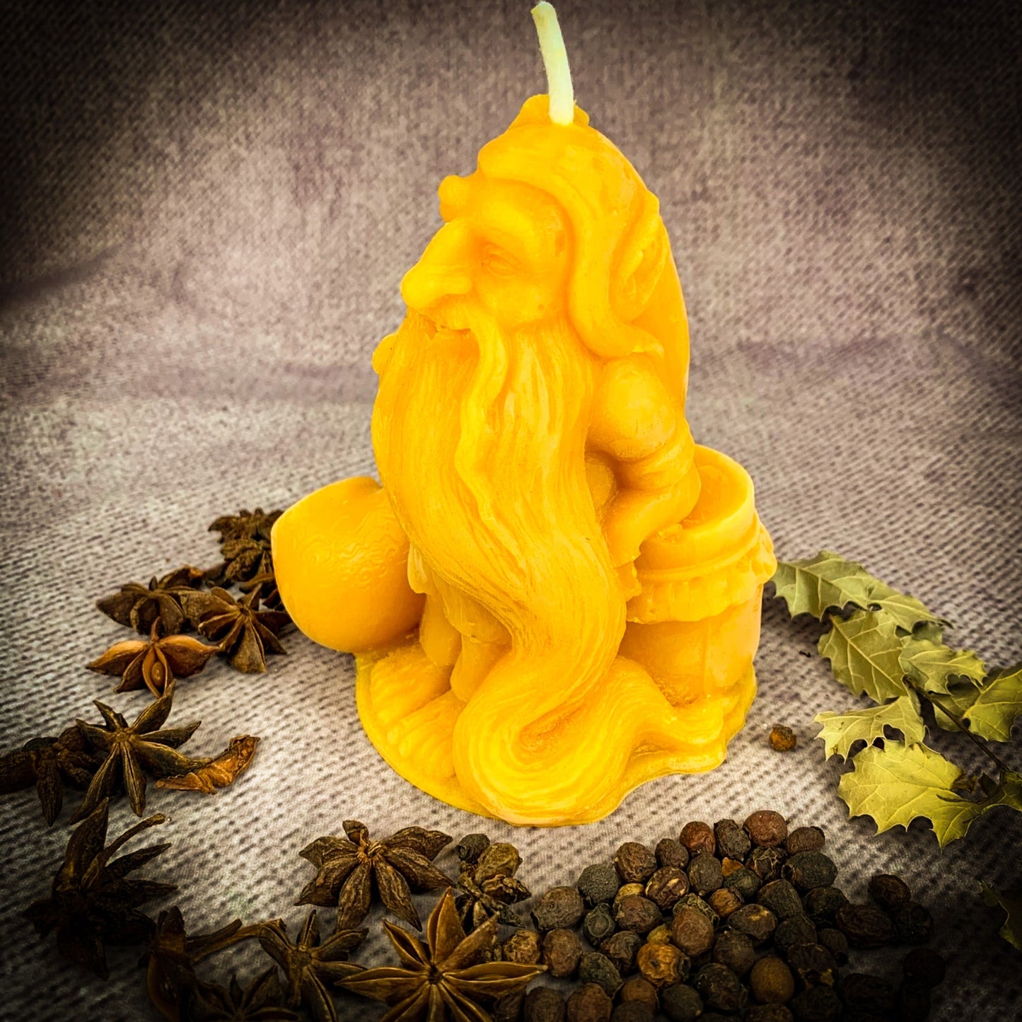 Beeswax Domovyk House Gnome Spell Candle - Home Blessing & Protection - Northern Magick Supplies