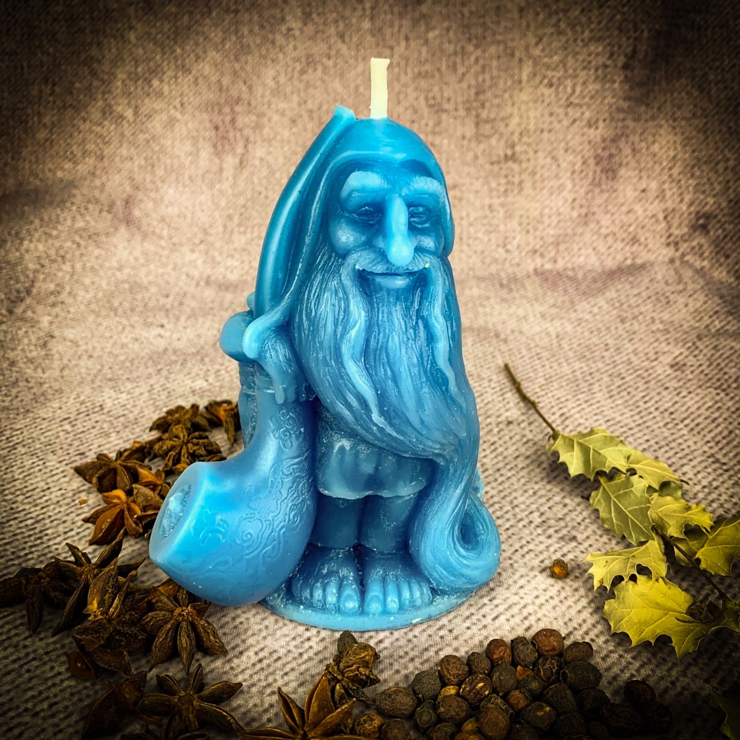 Beeswax Domovyk House Gnome Spell Candle - Home Blessing & Protection - Northern Magick Supplies