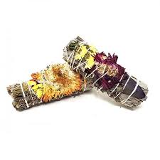 White Sage & Bougainvillea Smudge (4")