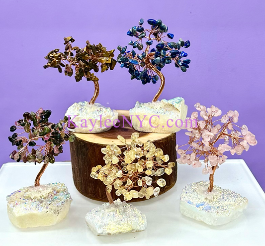 Bonsai Tree with Angel Aura Base Crystal Healing - Northern Magick Supplies