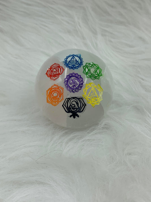 Selenite Sphere - Chakra