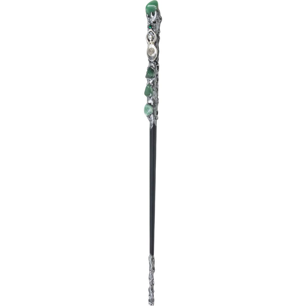 Magick Wand -  Silver Spiral Goddess w/ Green Aventurine